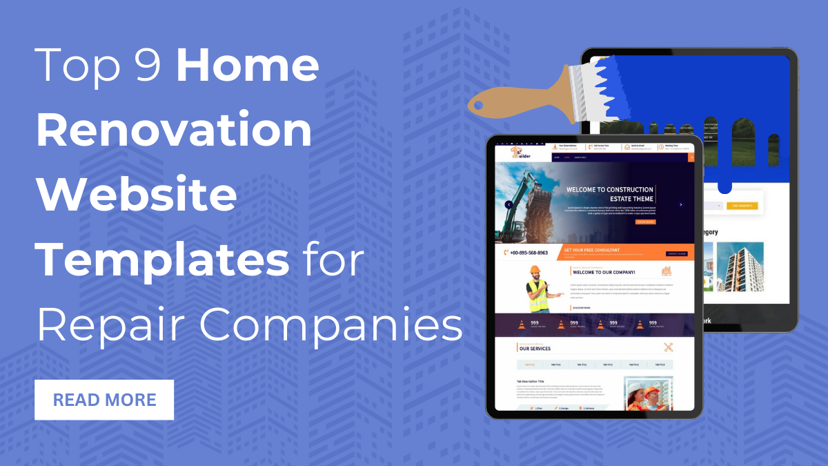 Top 9 Home Renovation Website Templates for Repair Companies