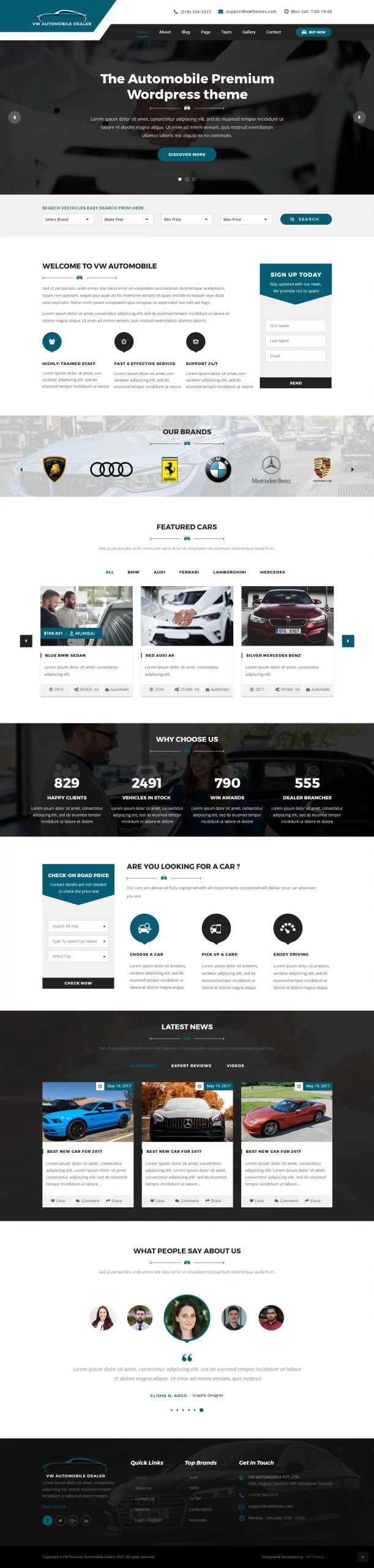 Automobile Dealer WordPress Theme