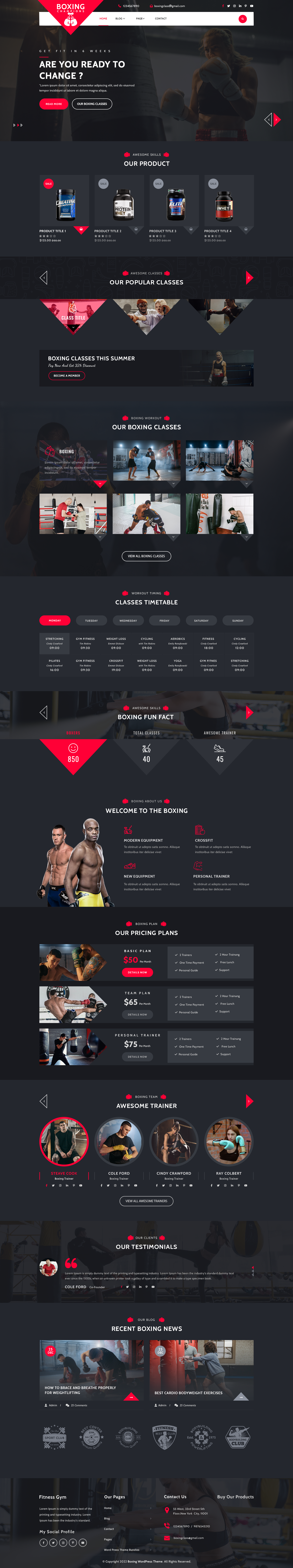 Boxing WordPress Theme