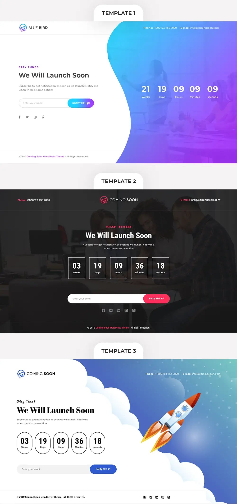 Coming Soon WordPress Theme