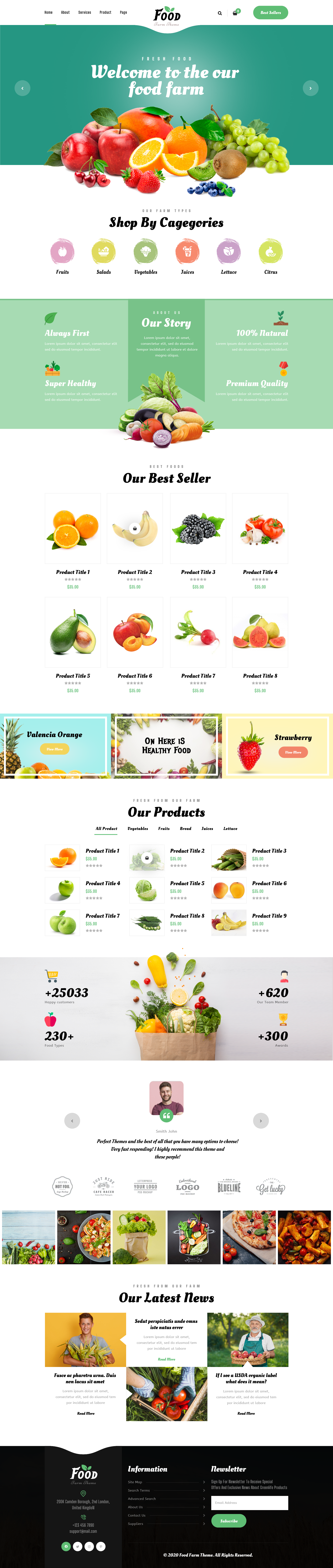 Food Farm WordPress Theme