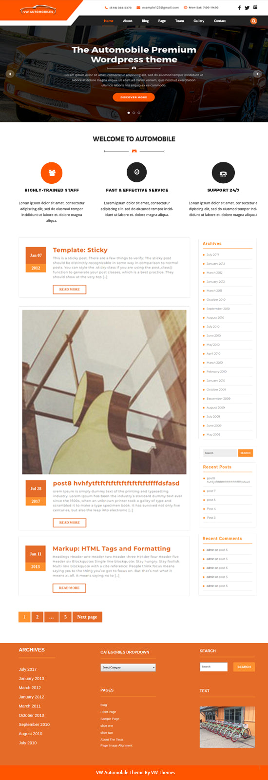 Free Mechanic WordPress Theme