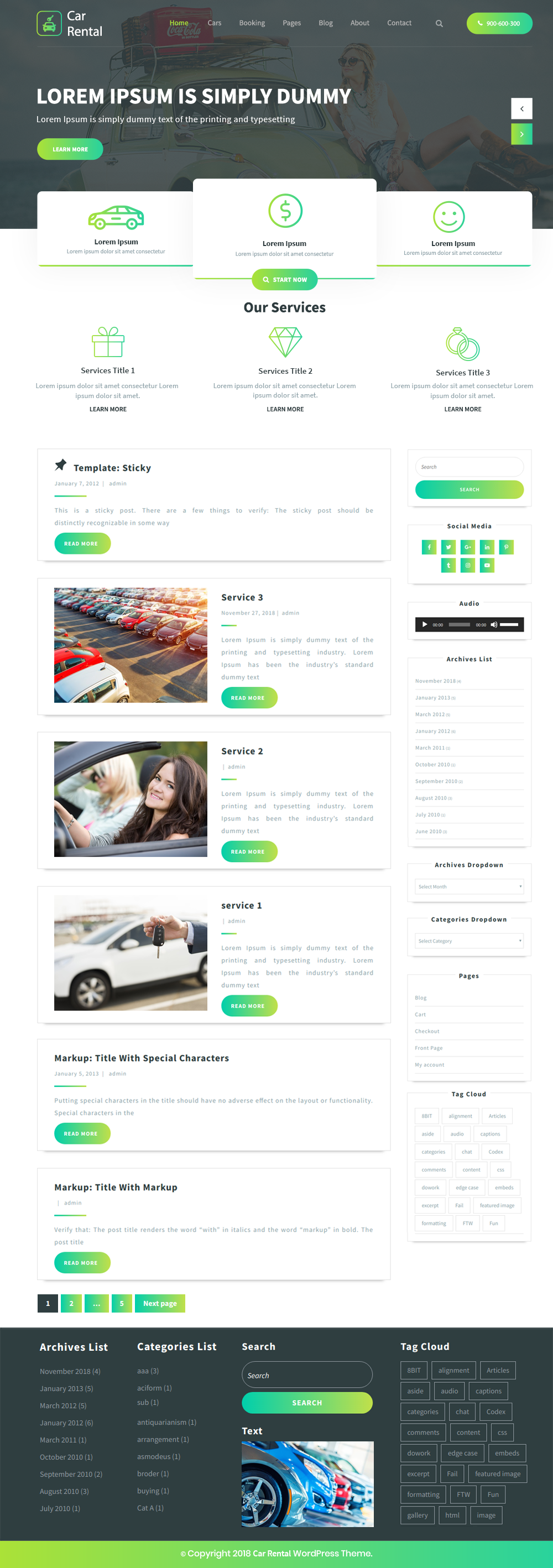Free Towing WordPress Theme