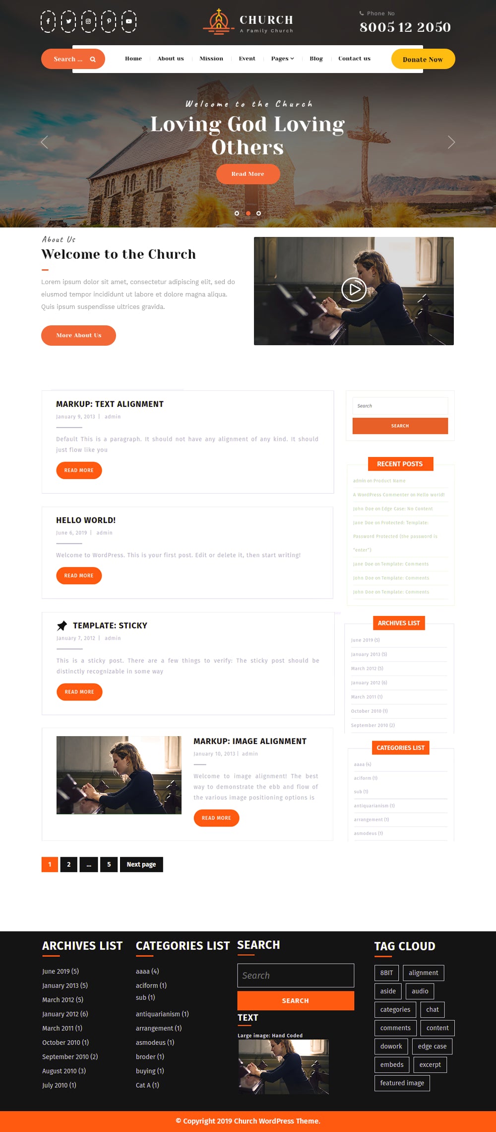 Free Missionary WordPress Theme