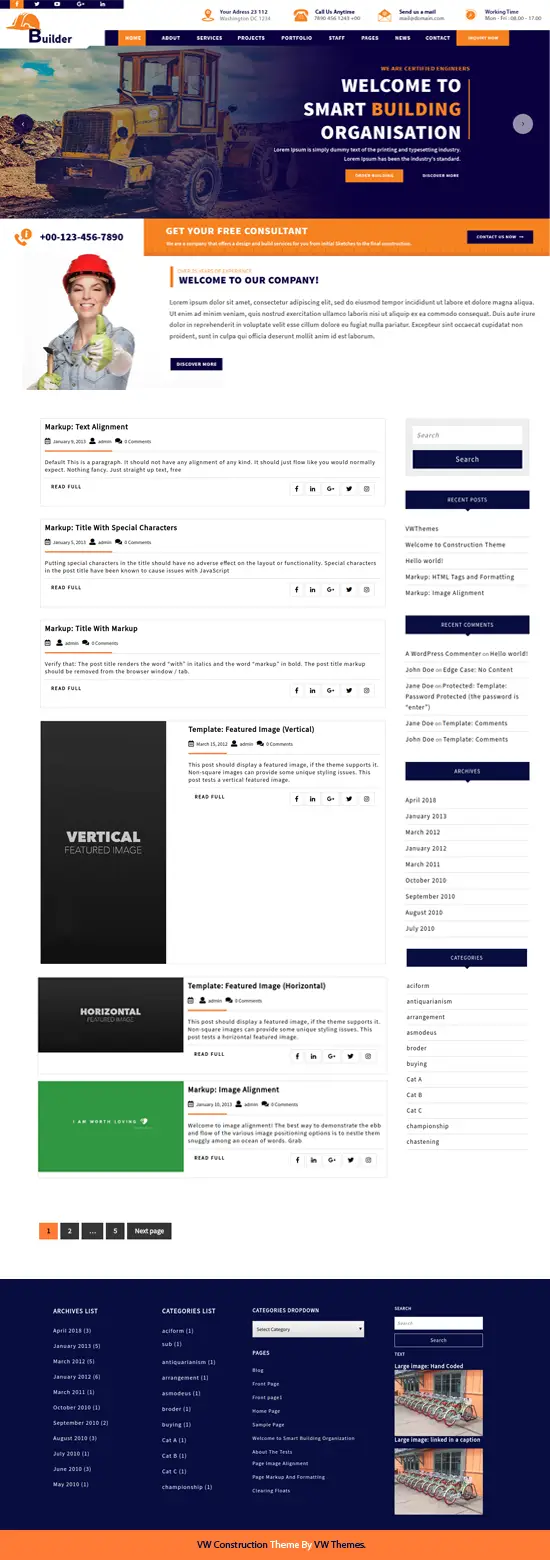 Free Welding WordPress Theme