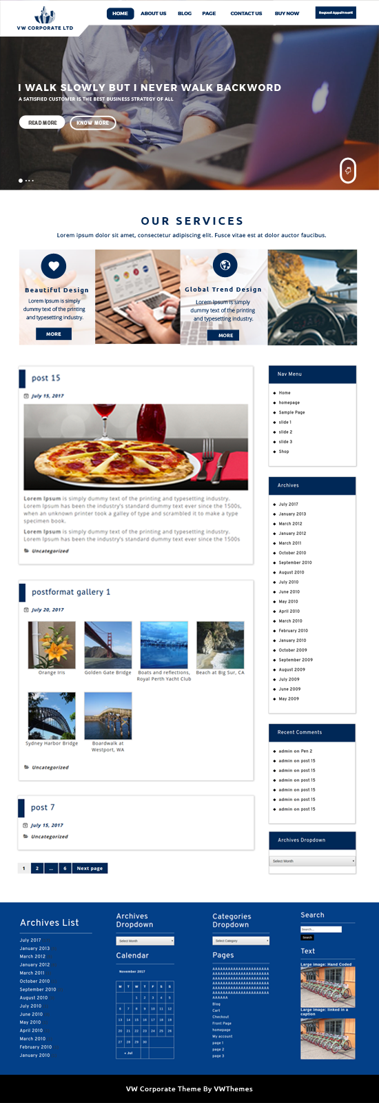 Free Officer WordPress theme