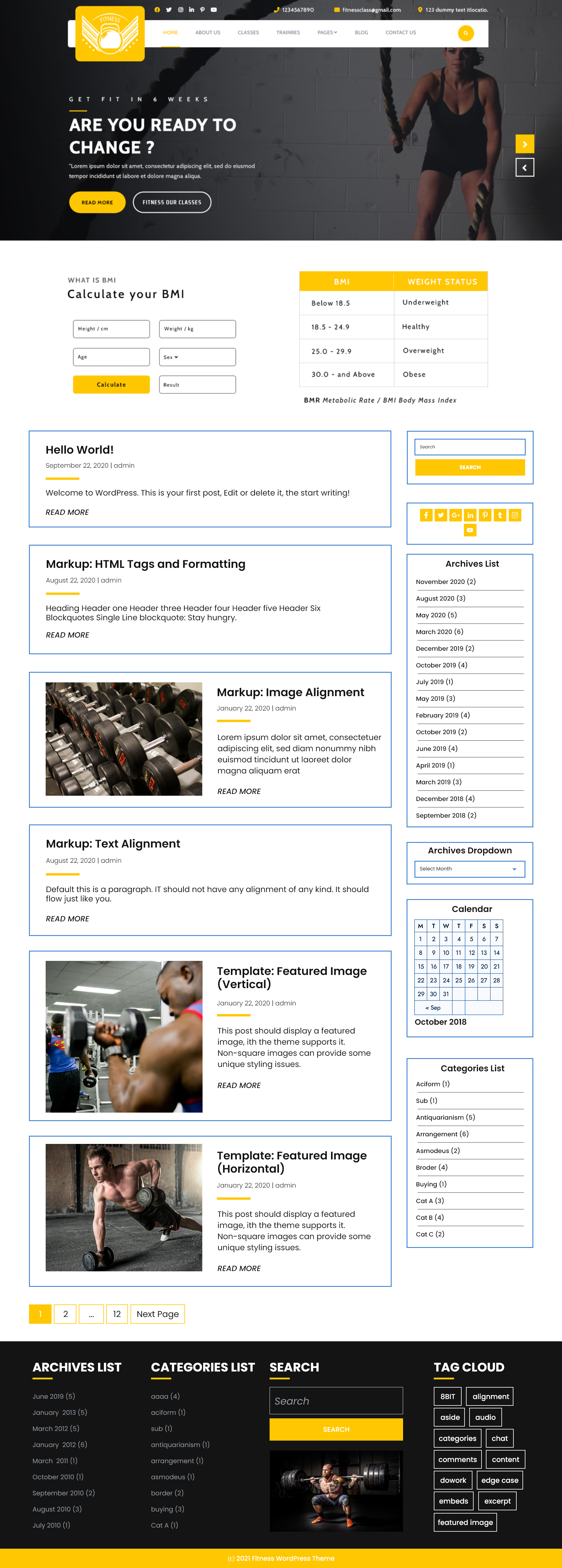 Free Crossfit WordPress Theme