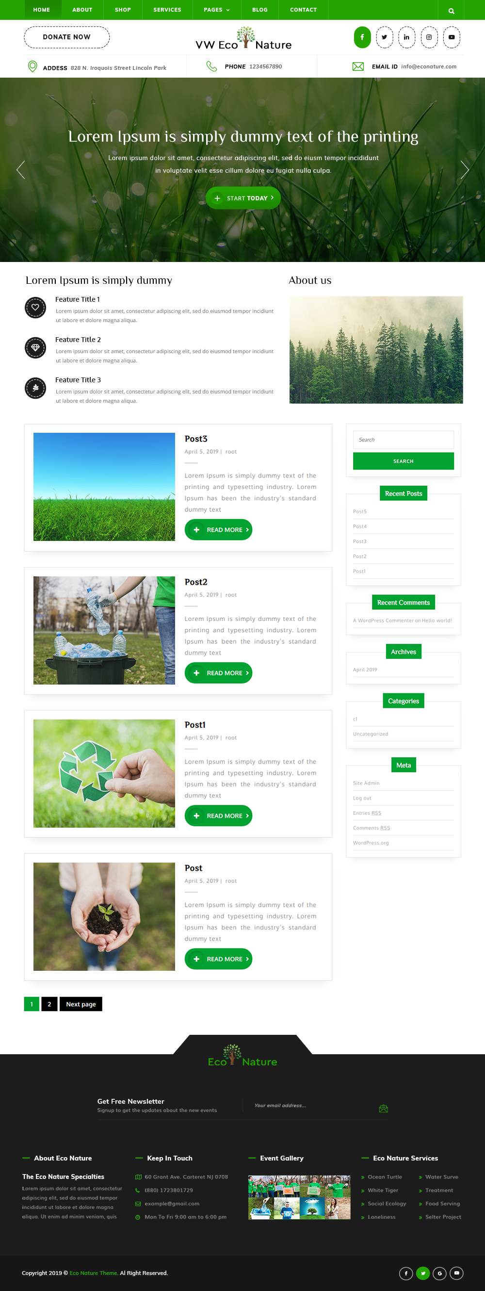 Free Environment WordPress Theme