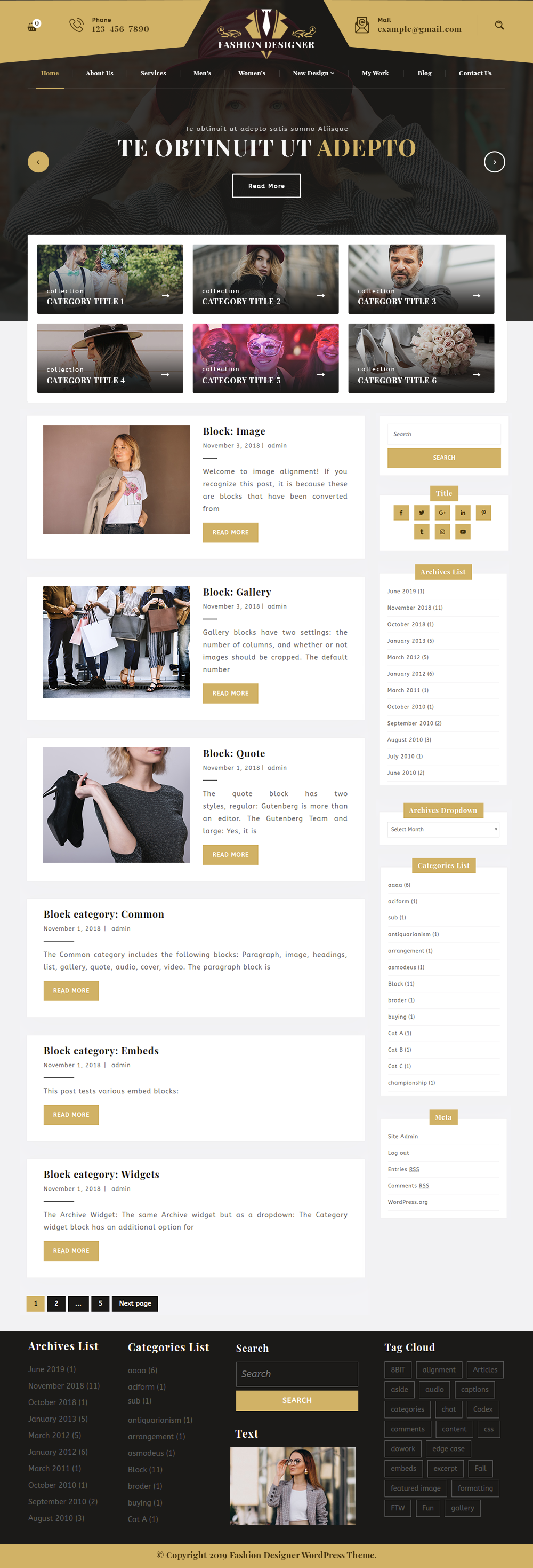 Free Fashion WordPress Theme