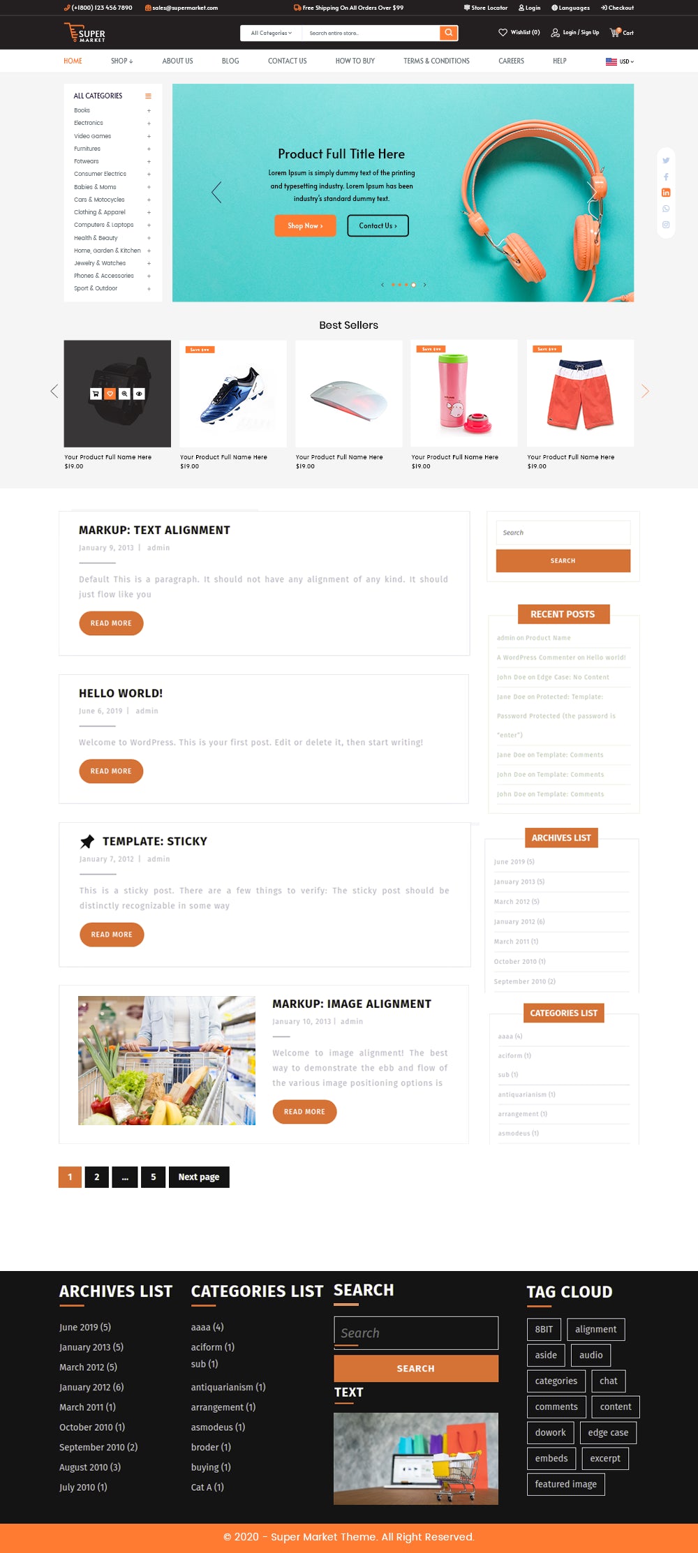 Free Market WordPress Theme