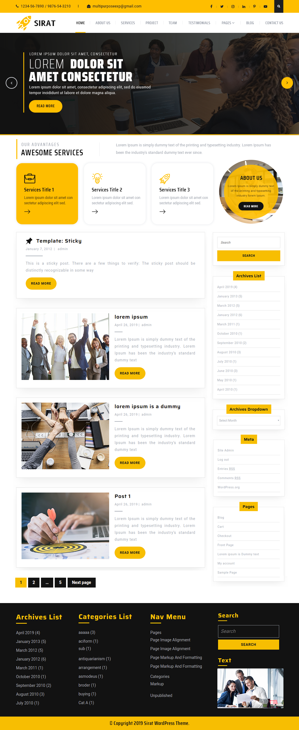 Free Multipurpose WordPress Theme