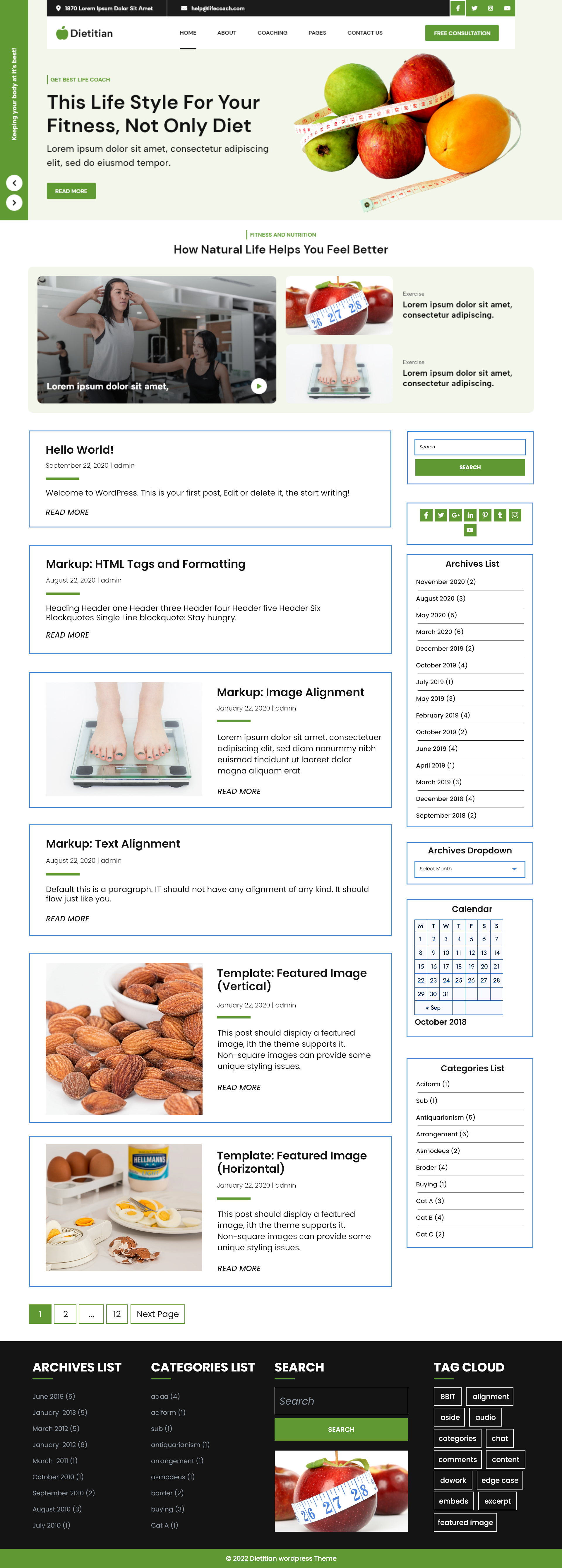 Free Organic WordPress Theme