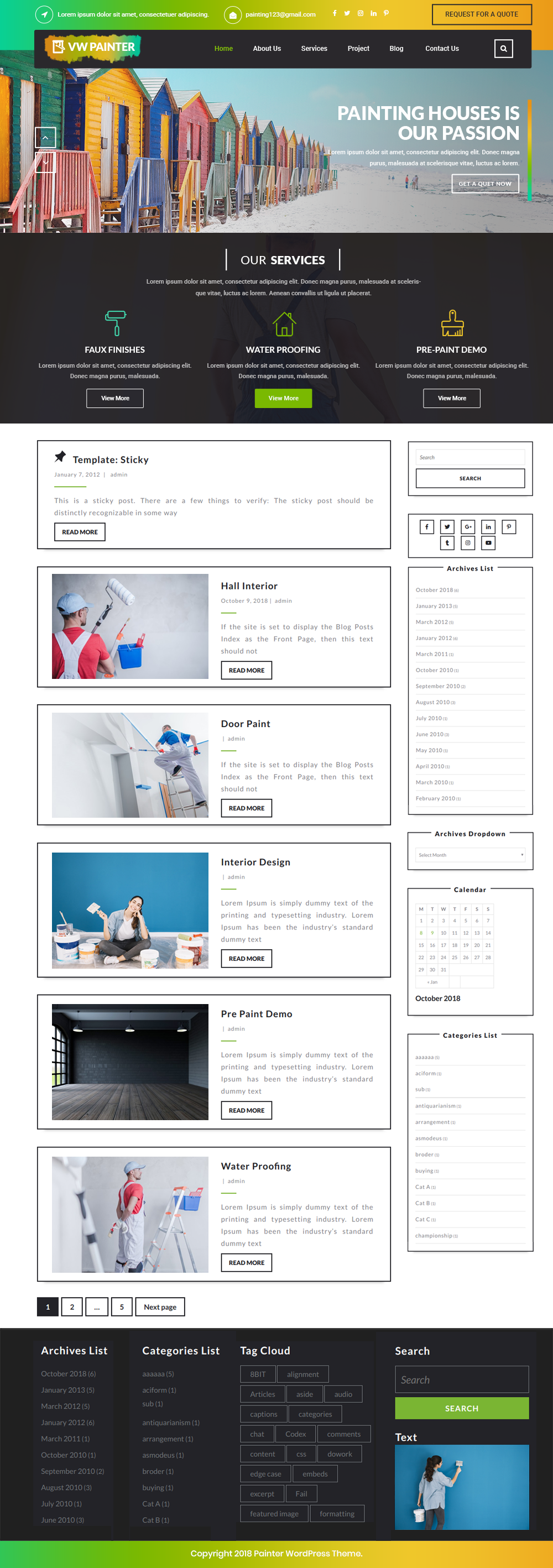 Free Art Gallery WordPress Theme