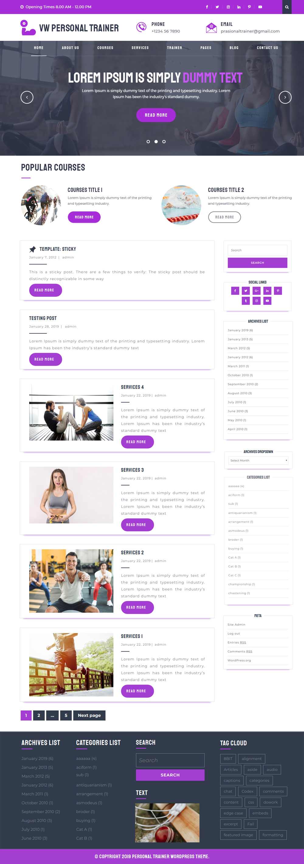 Free Dietician WordPress Theme