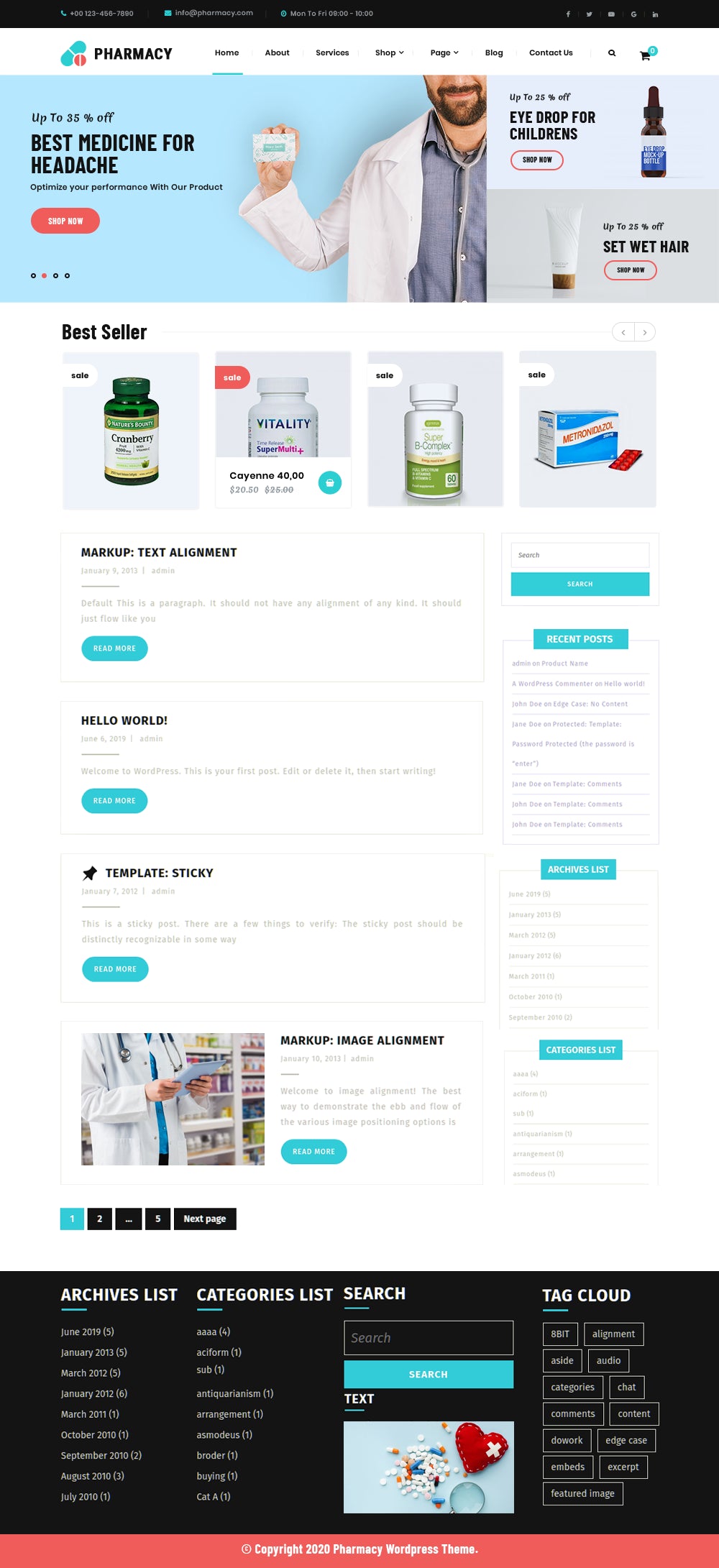 Free Medical Equipment WordPress Theme