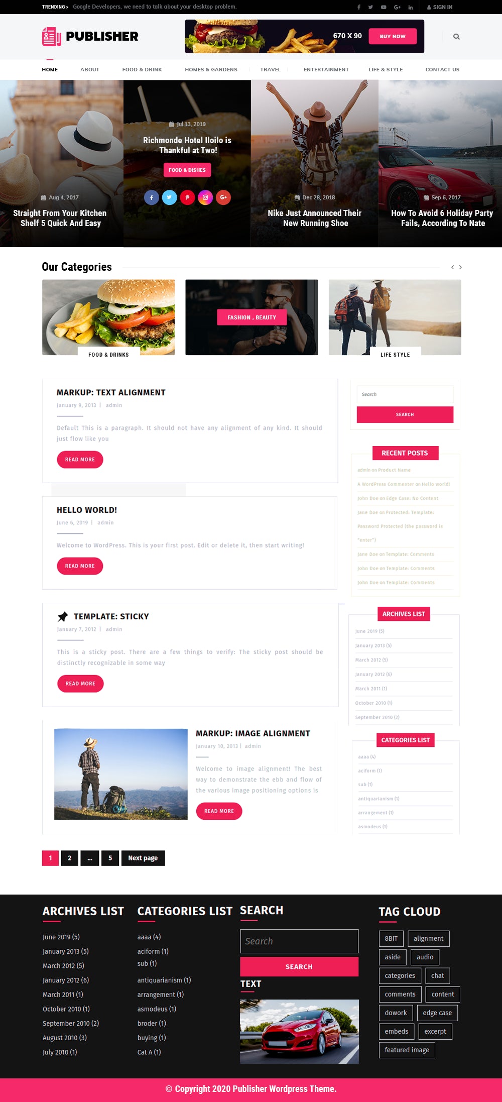 Free Publisher WordPress Theme