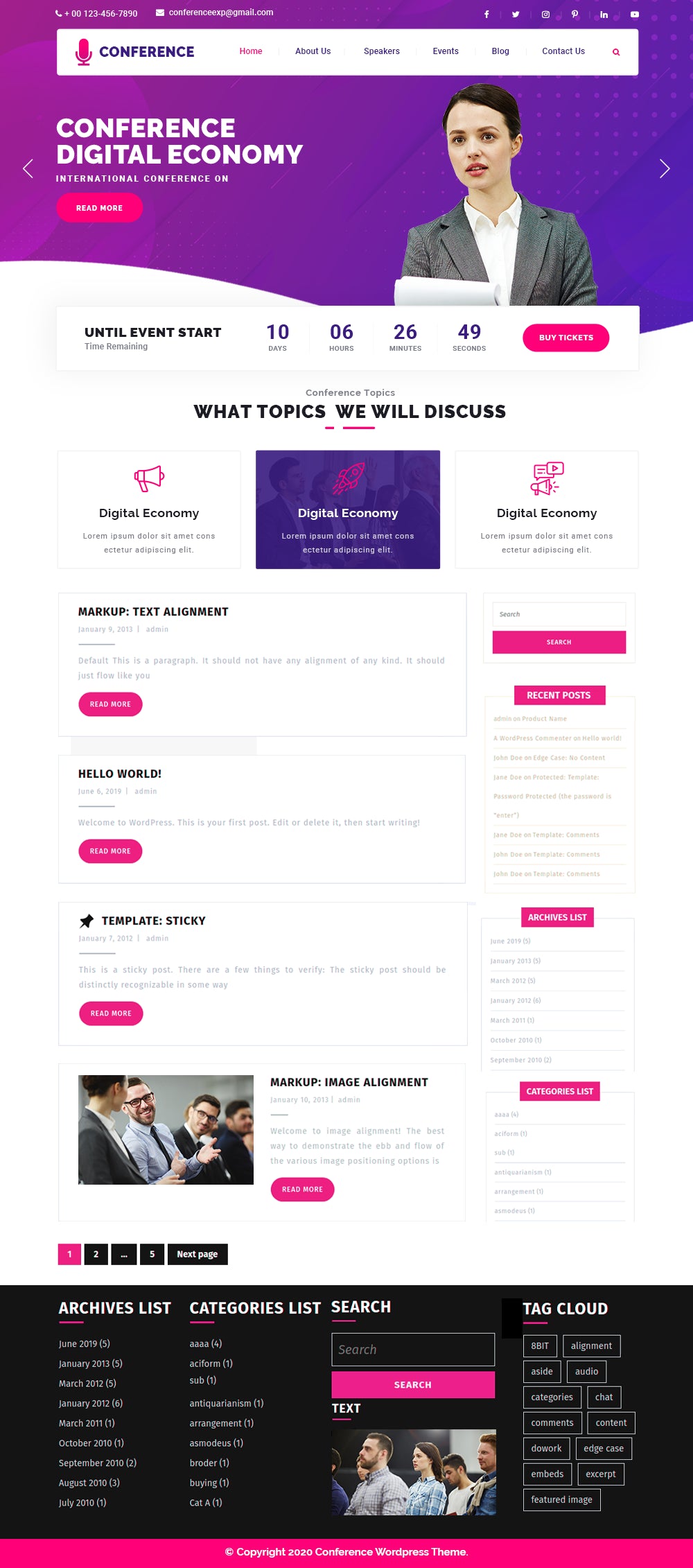 Free WordPress Conference Theme