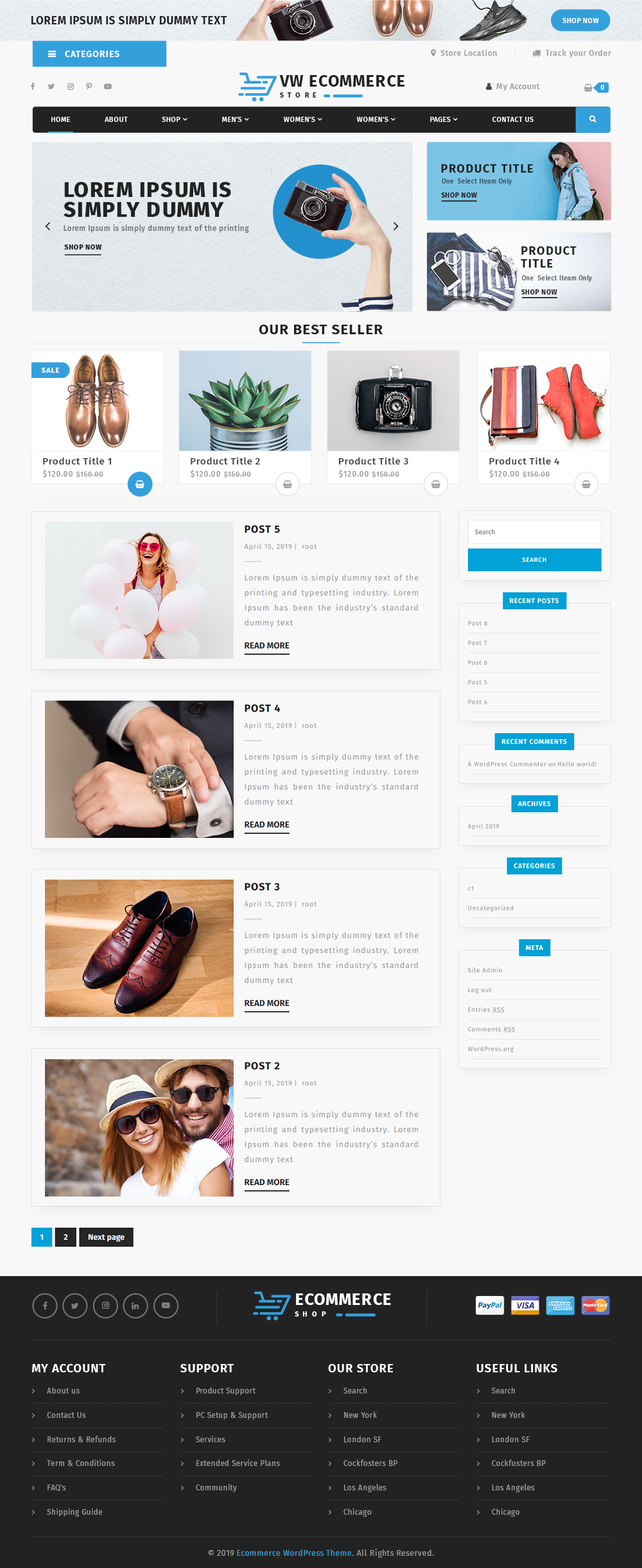 Free WordPress Ecommerce Theme