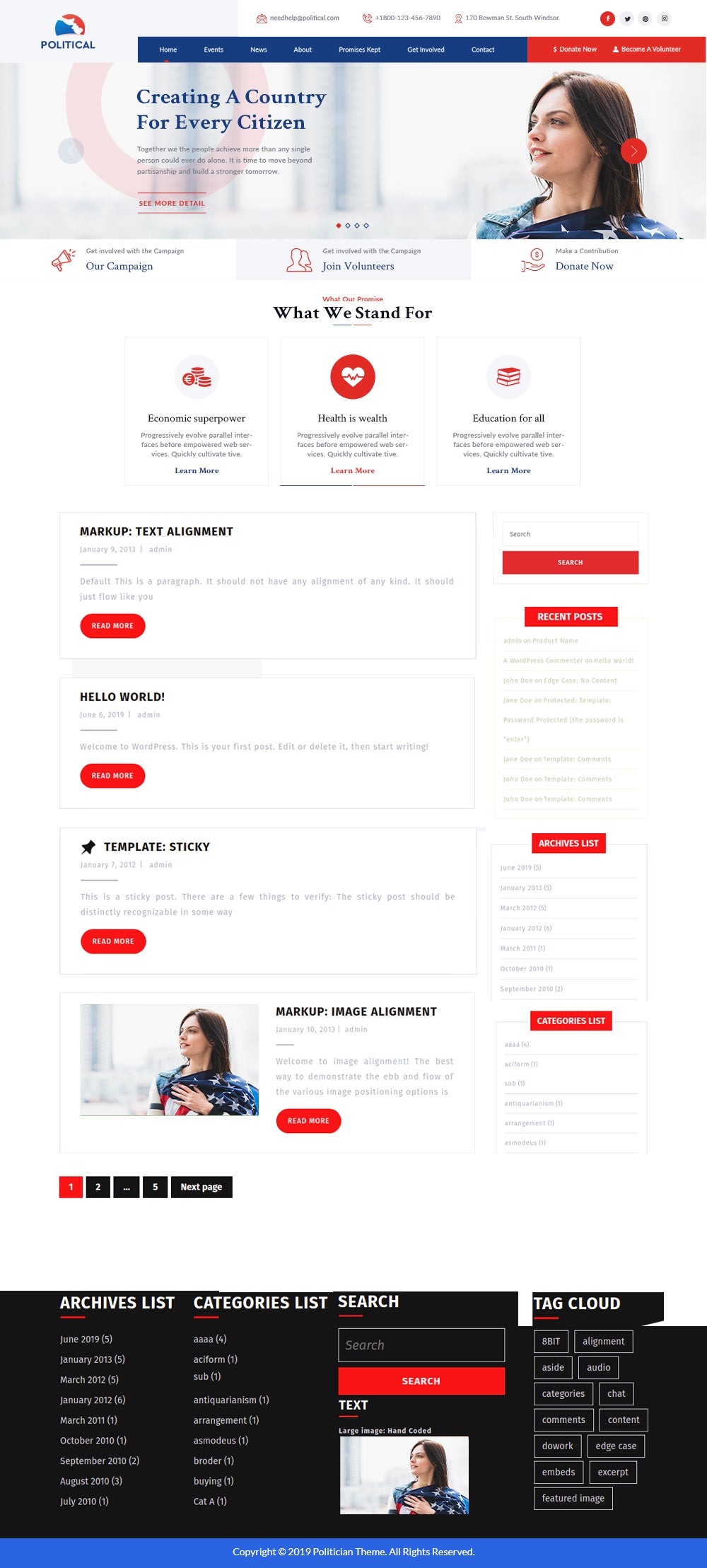 Free WordPress Political Theme