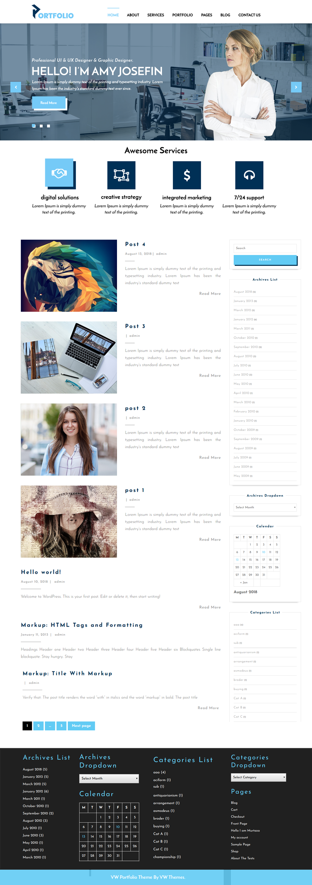 Free WordPress Portfolio Theme