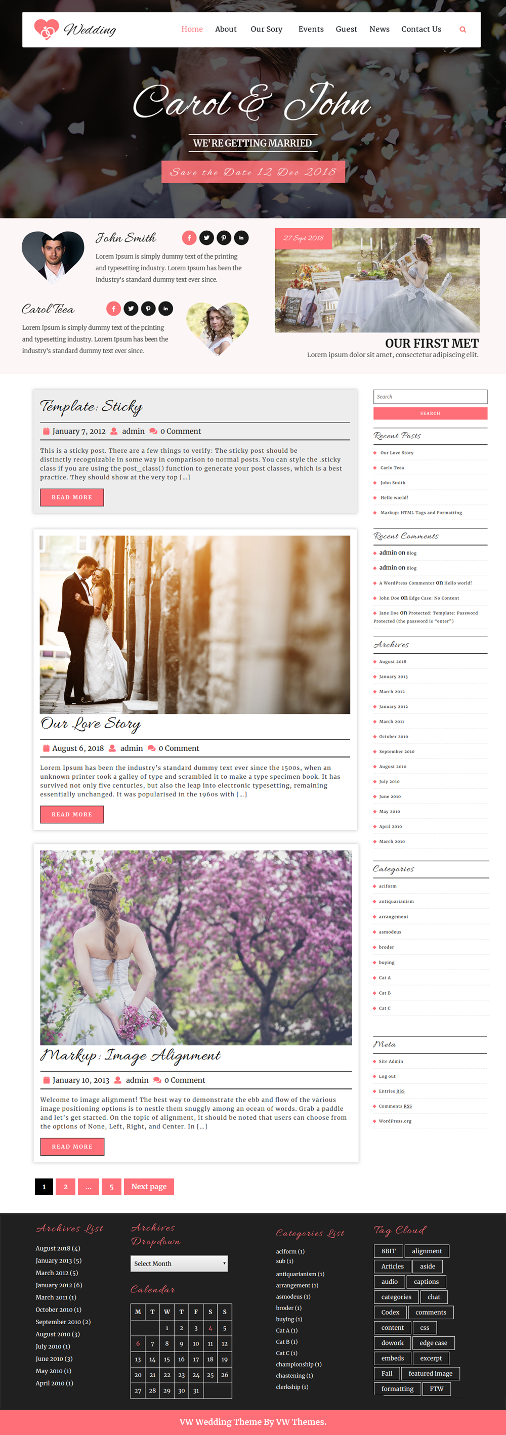 Free Venue Booking WordPress Theme