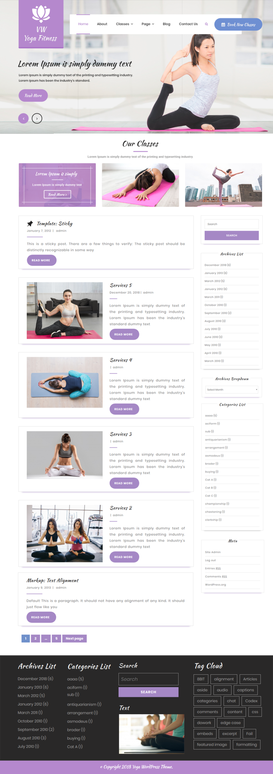 Free Meditation WordPress Theme