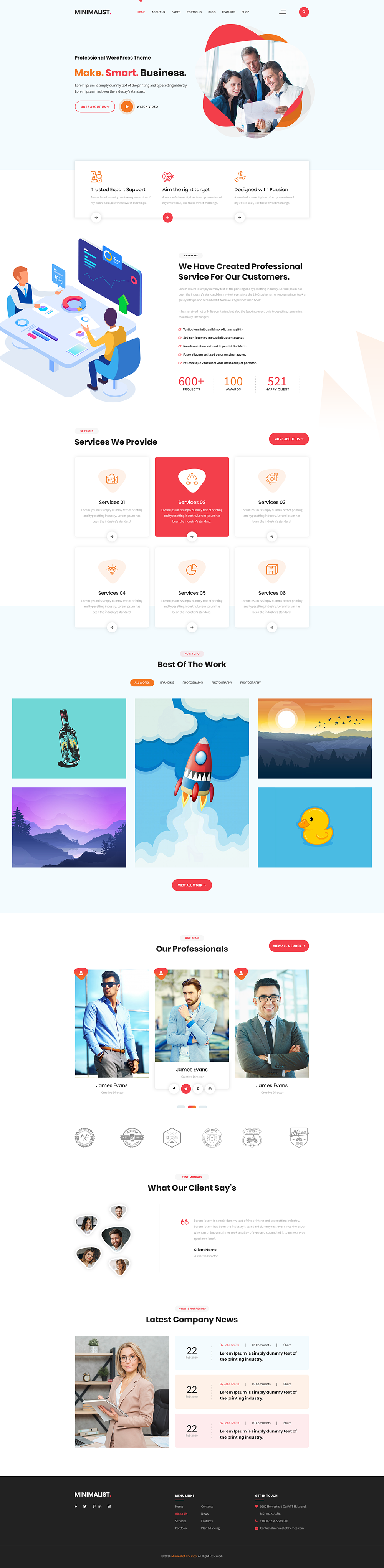 Clean Minimal WordPress Theme