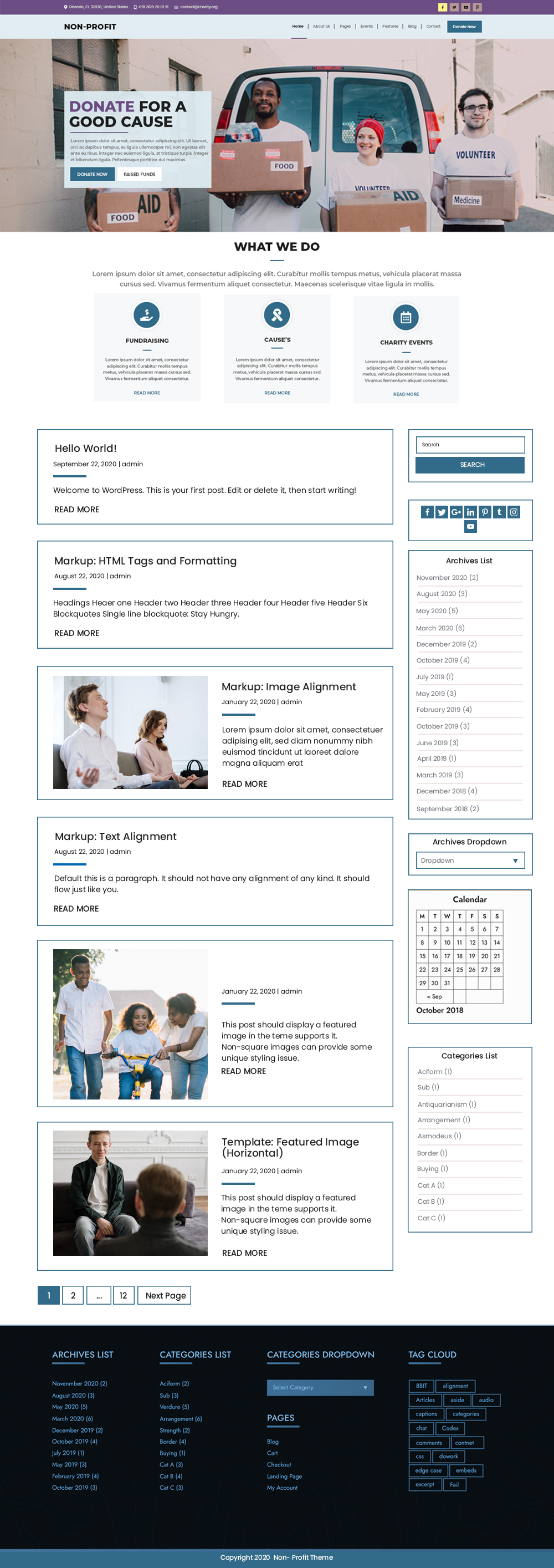 Free Non Profit WordPress Theme
