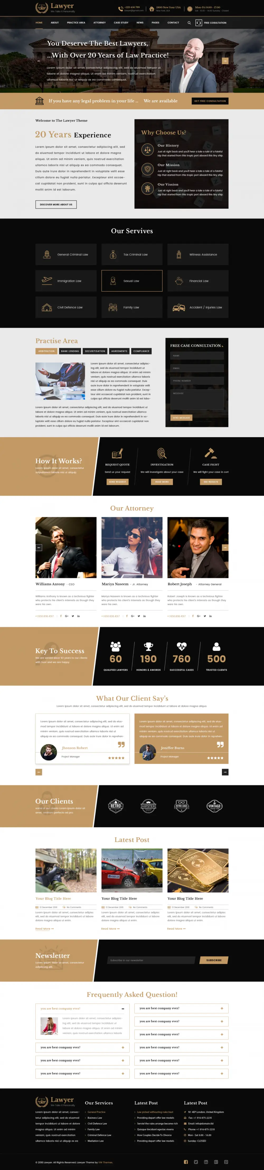 Court Room WordPress Theme