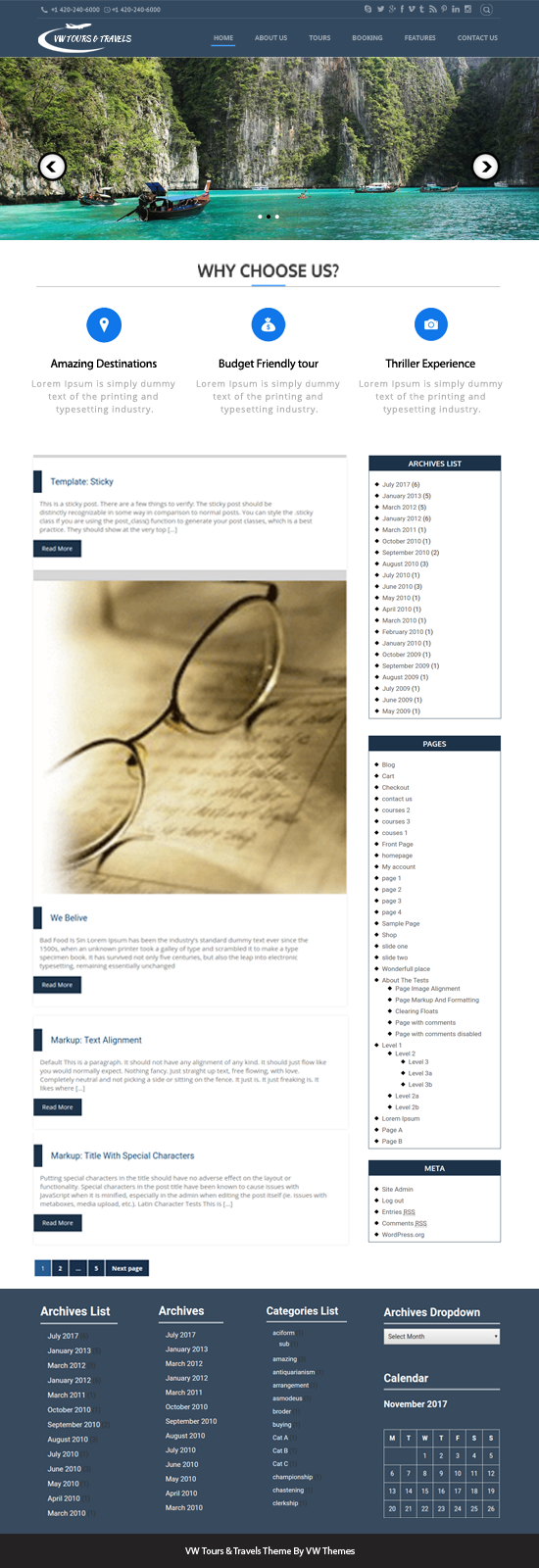 Free Tours WordPress Theme