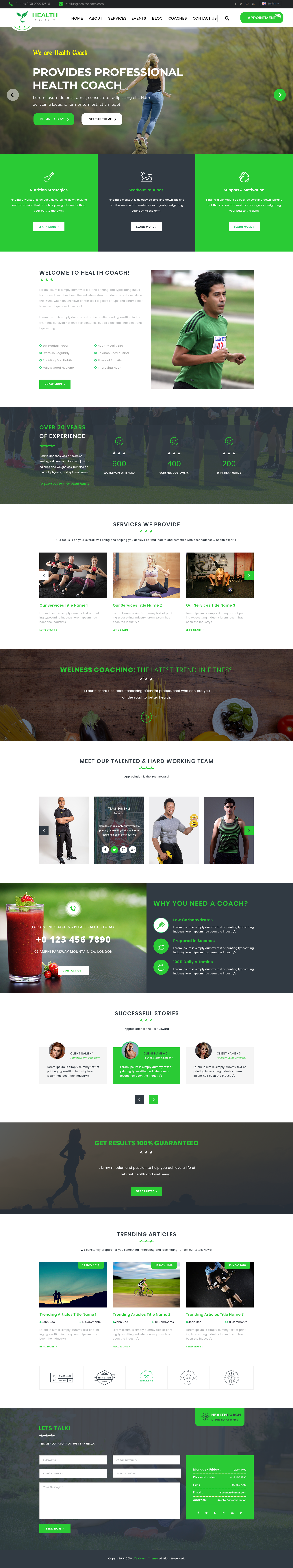 Wellness Coach WordPress Theme