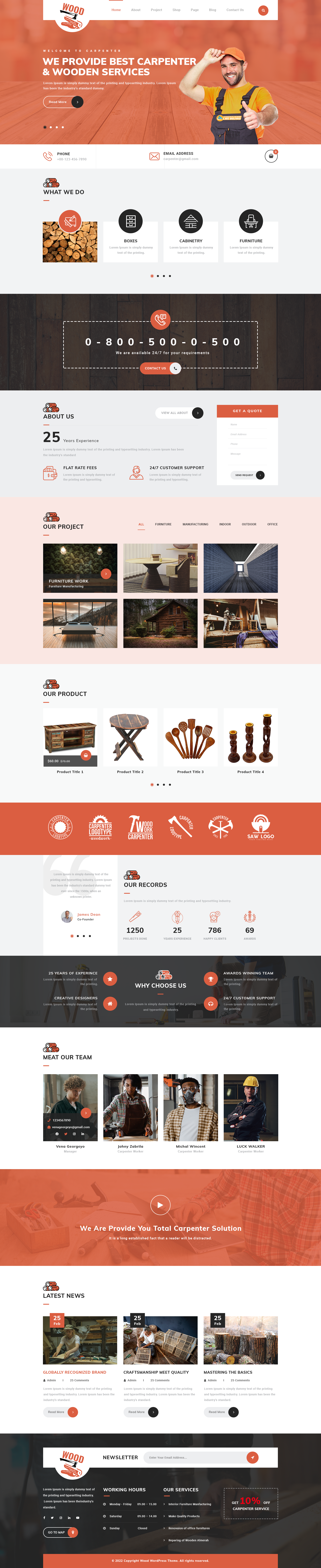 Wood WordPress Theme