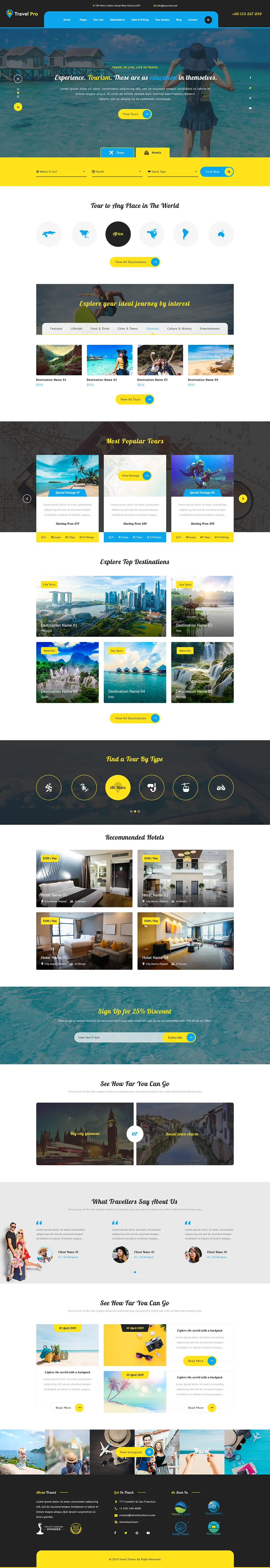Tour booking WordPress Theme