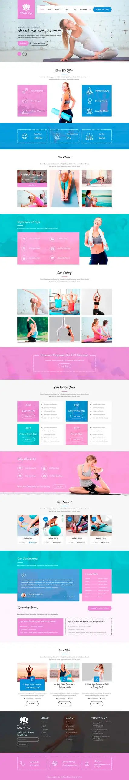Yoga Asana WordPress Theme