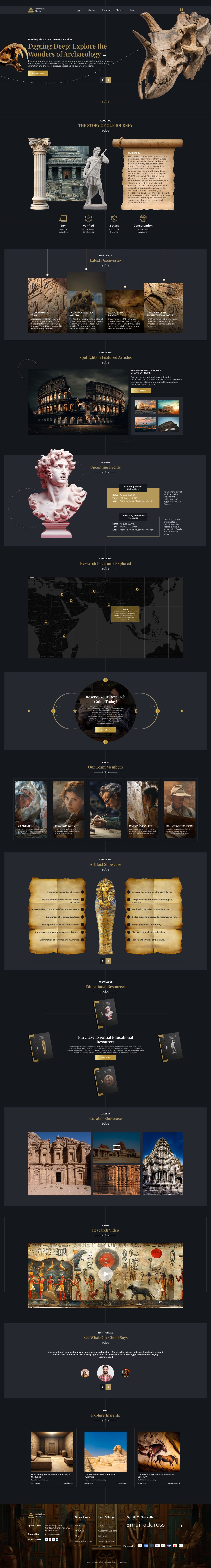 Archaeology Website Figma Template