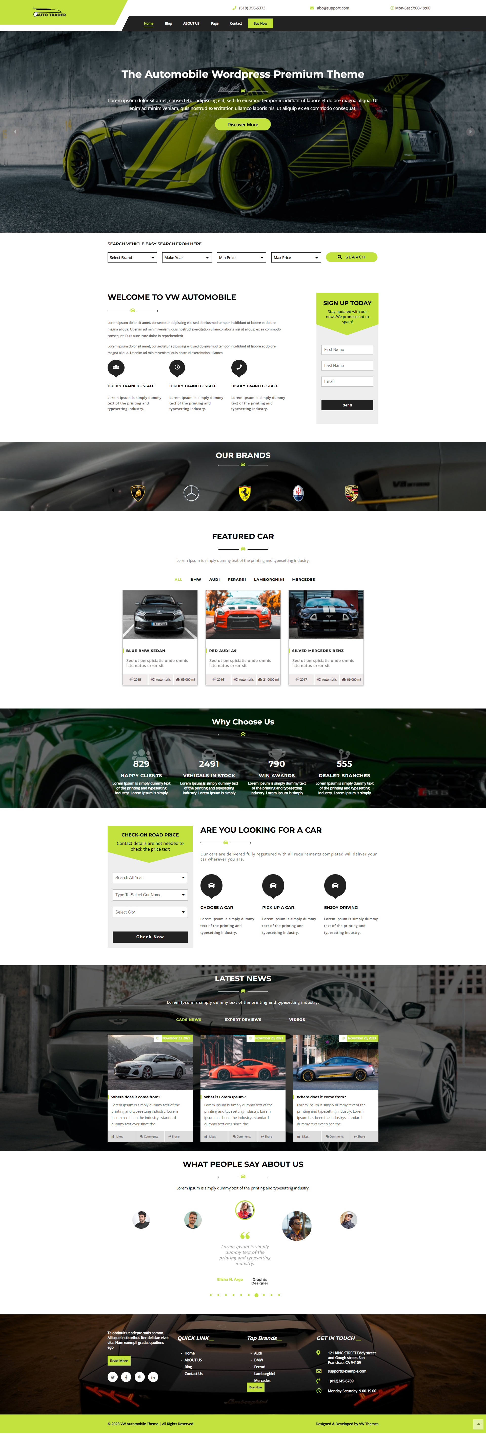 Auto Trader WordPress Theme