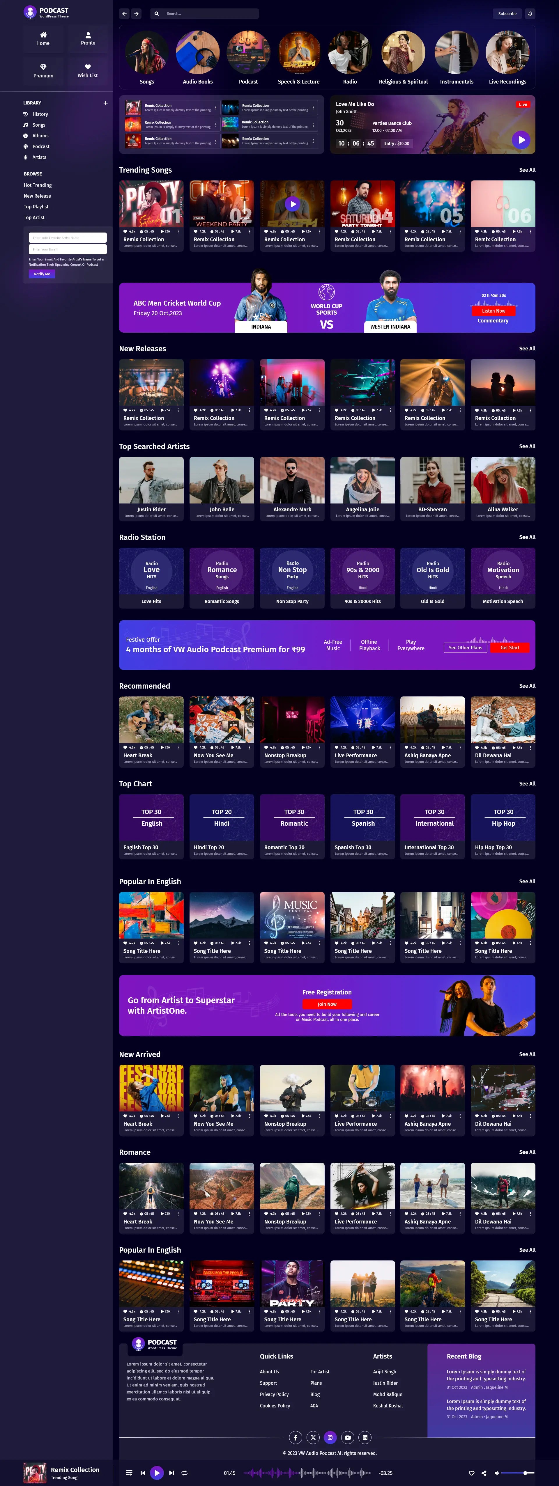 Podcast WordPress Theme (Audio Podcast 2.0)