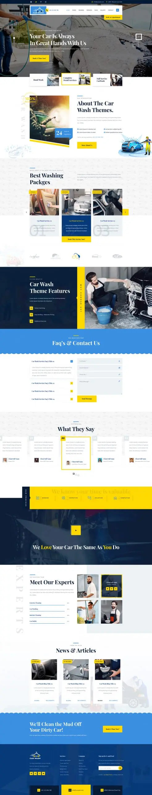 Car Wash WordPress Theme