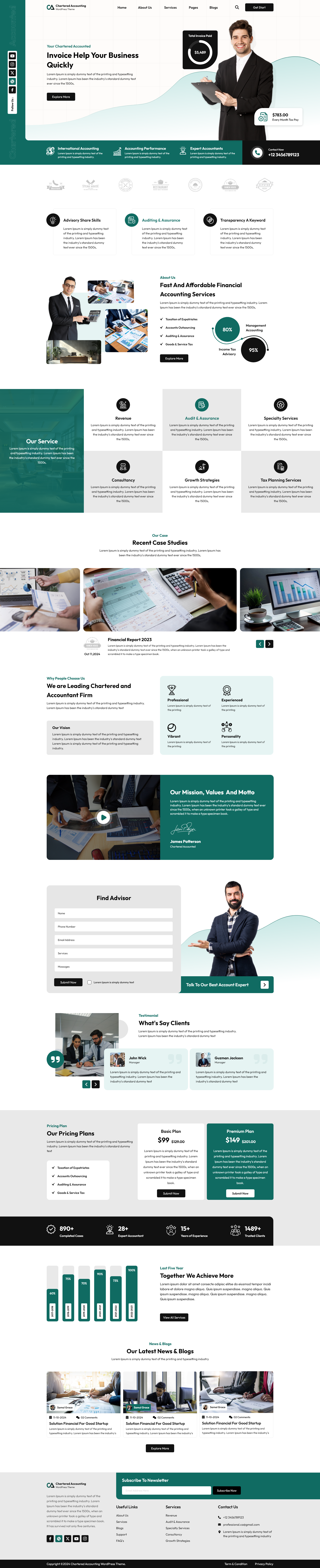Chartered Accounting Website Figma Template