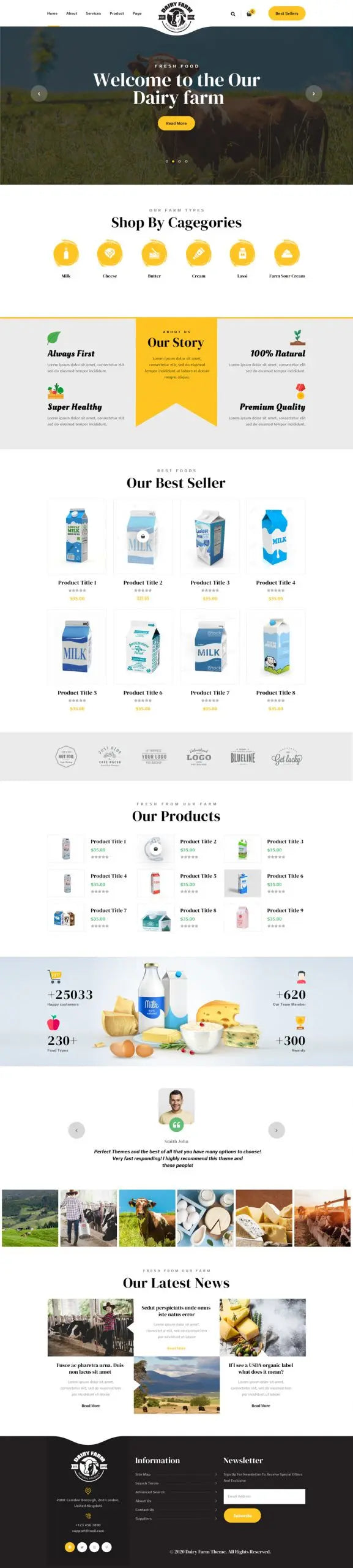 Dairy Farm WordPress Theme