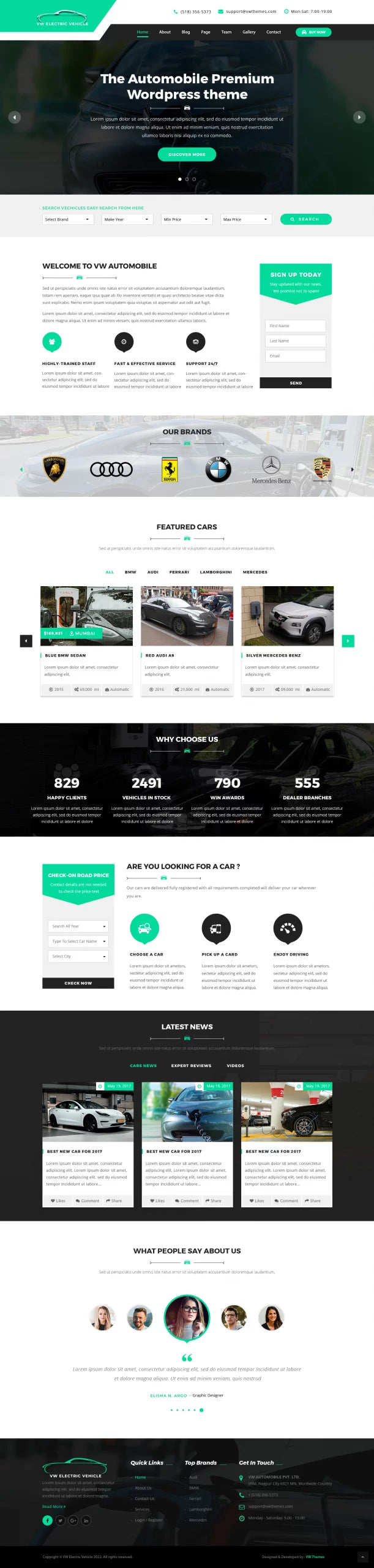 Electric Vehicle WordPress Theme