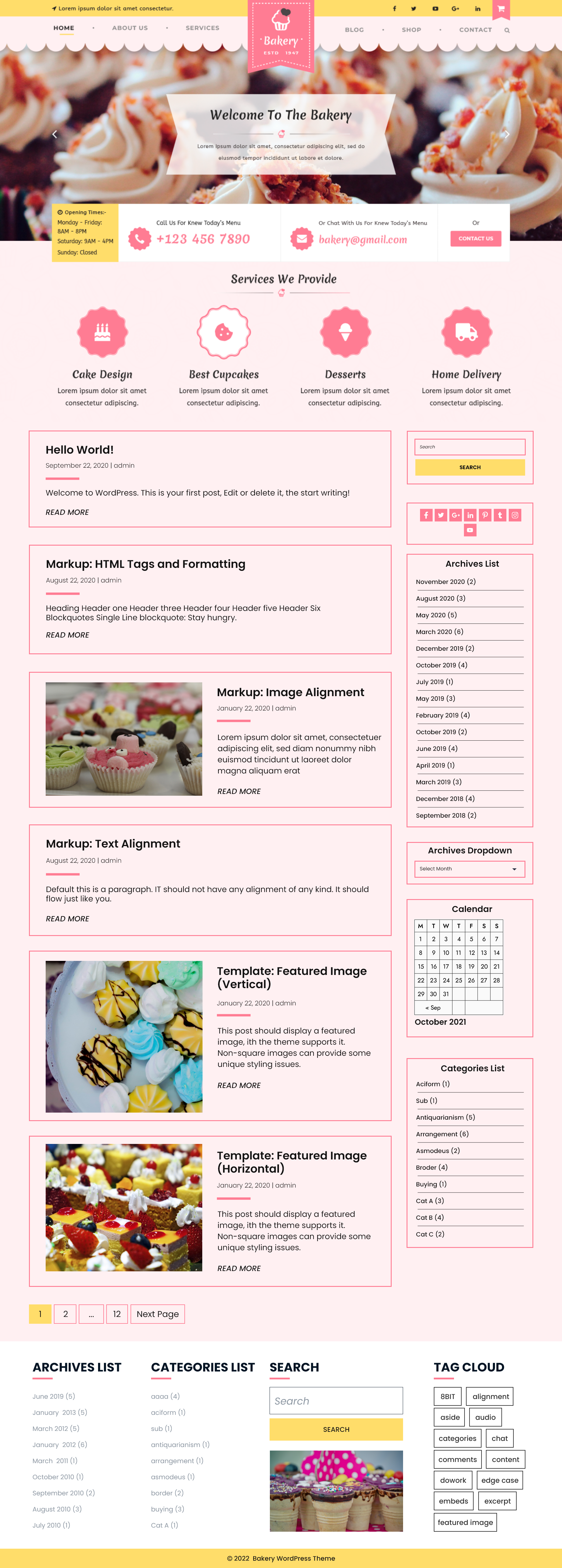 Free Baker WordPress Theme