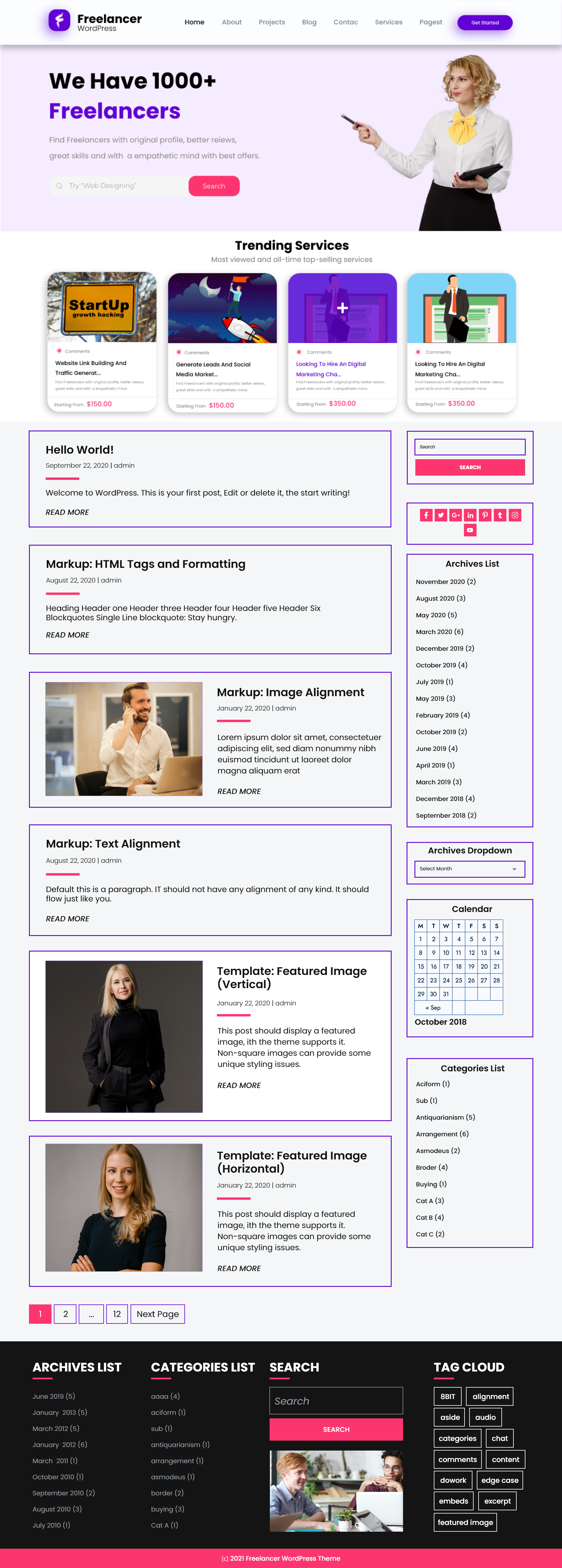 Free Freelance Marketplace WordPress Theme
