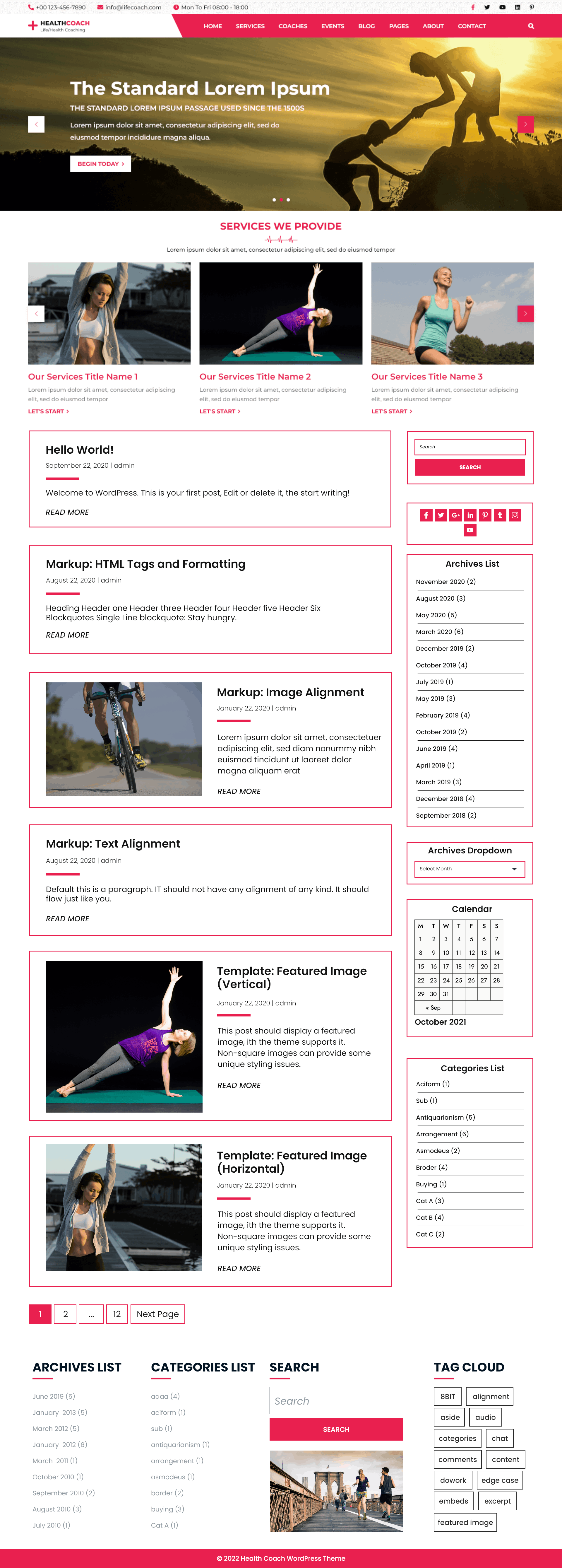 Free Nutritionist WordPress Theme