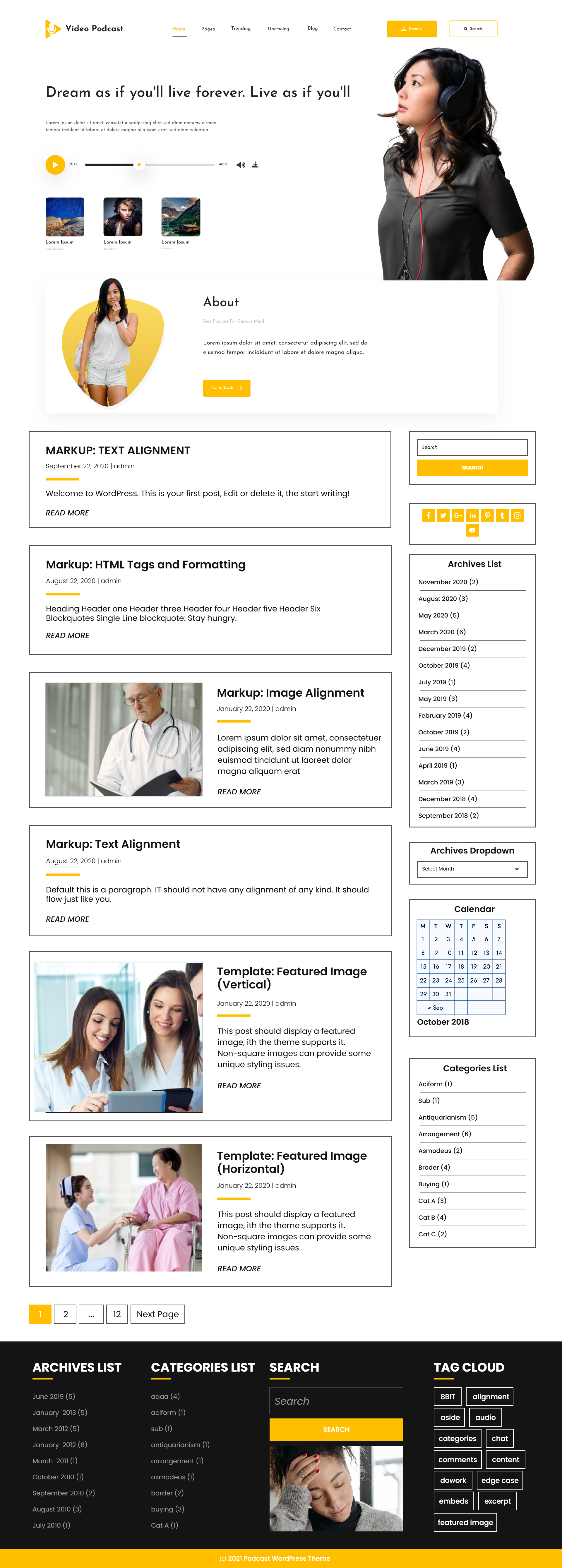 Free Podcasting WordPress Theme