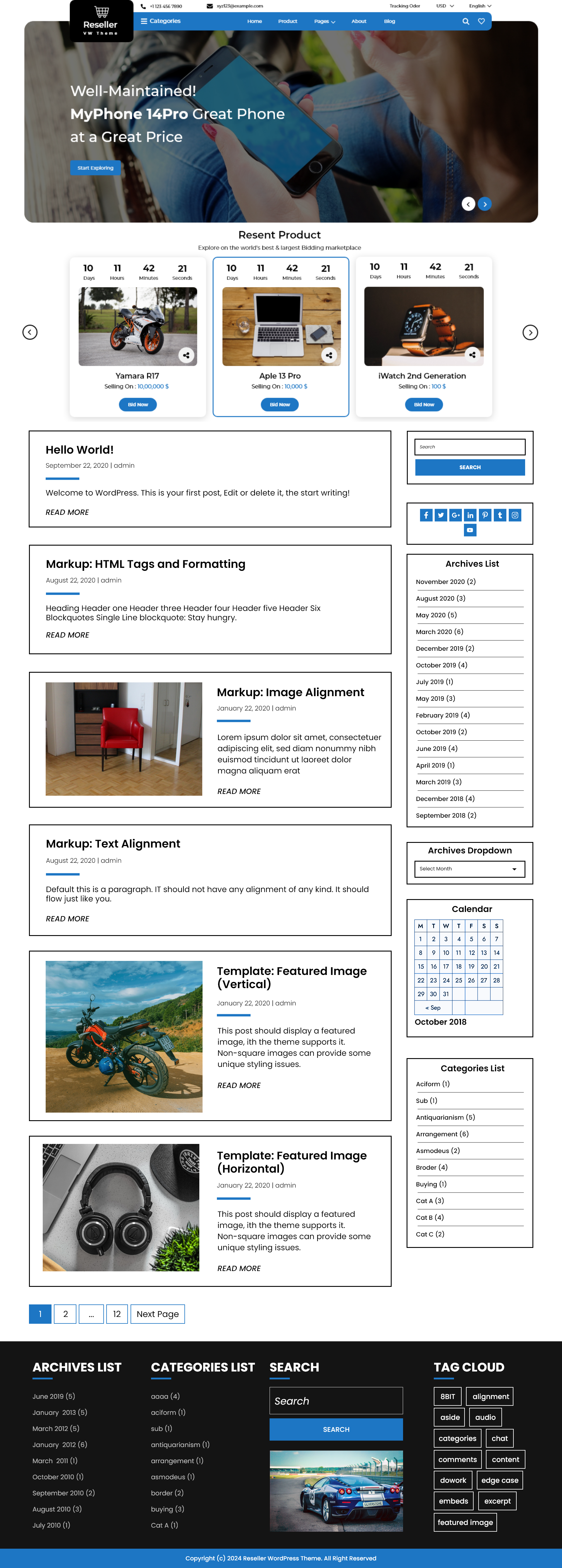 Free Reseller WordPress Theme