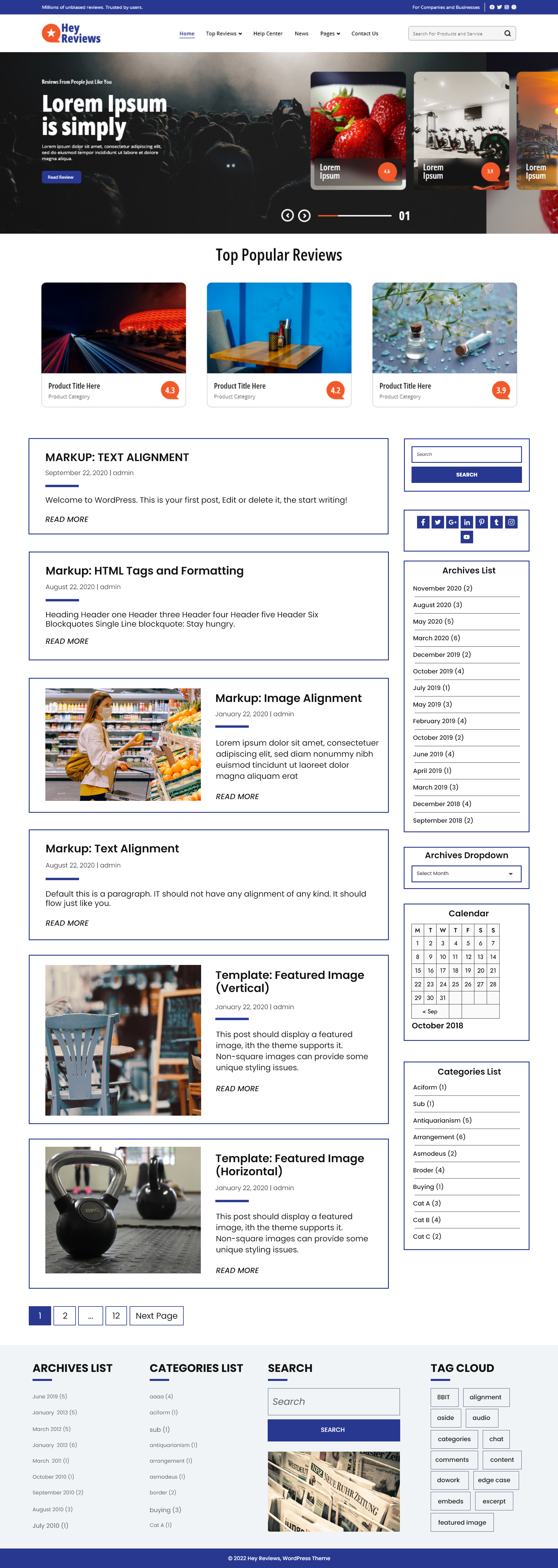 Free Review WordPress Theme