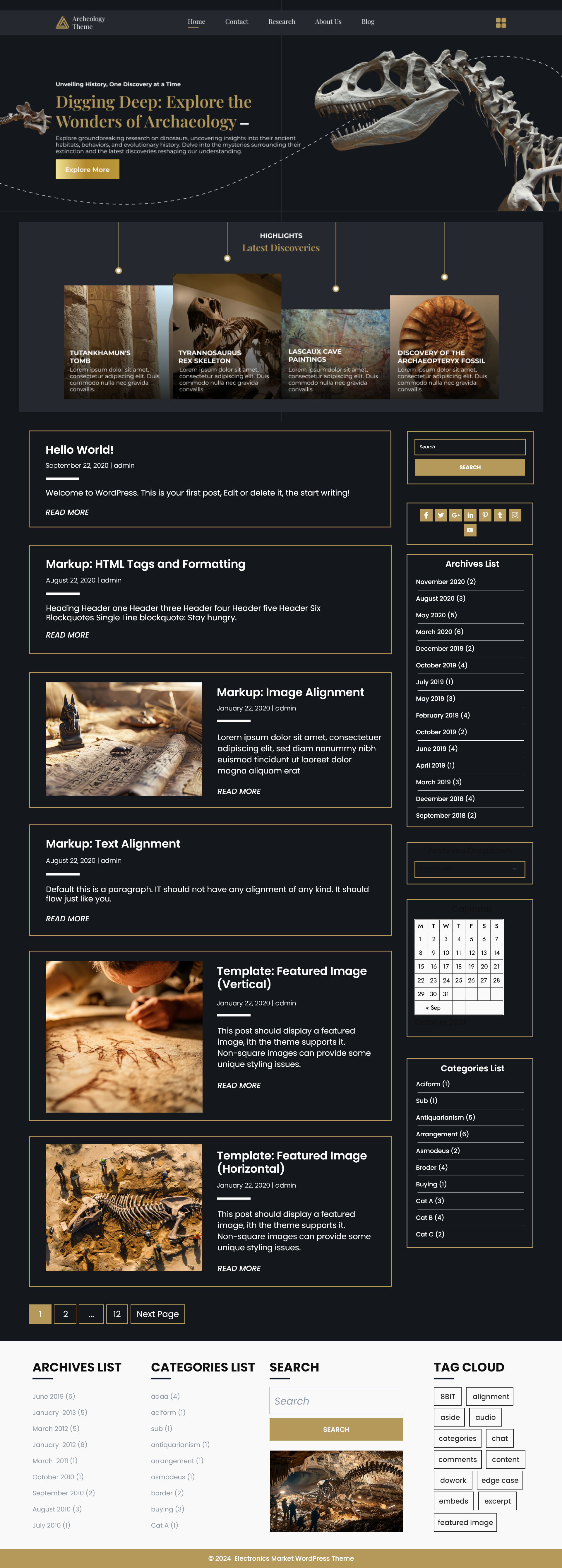 Free Museum WordPress Theme