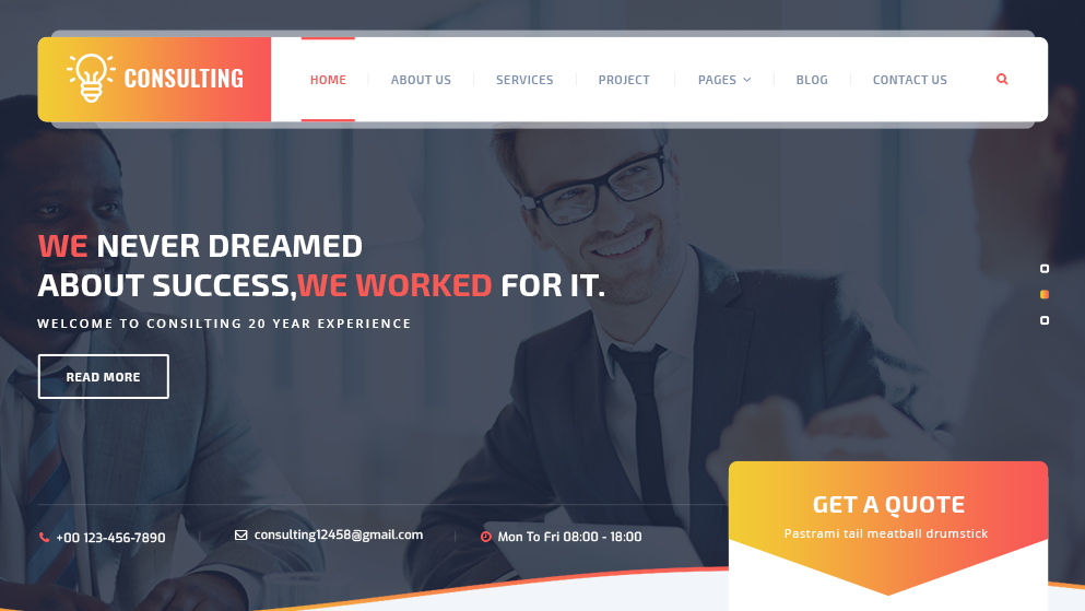 Free Advertising Agency WordPress Theme