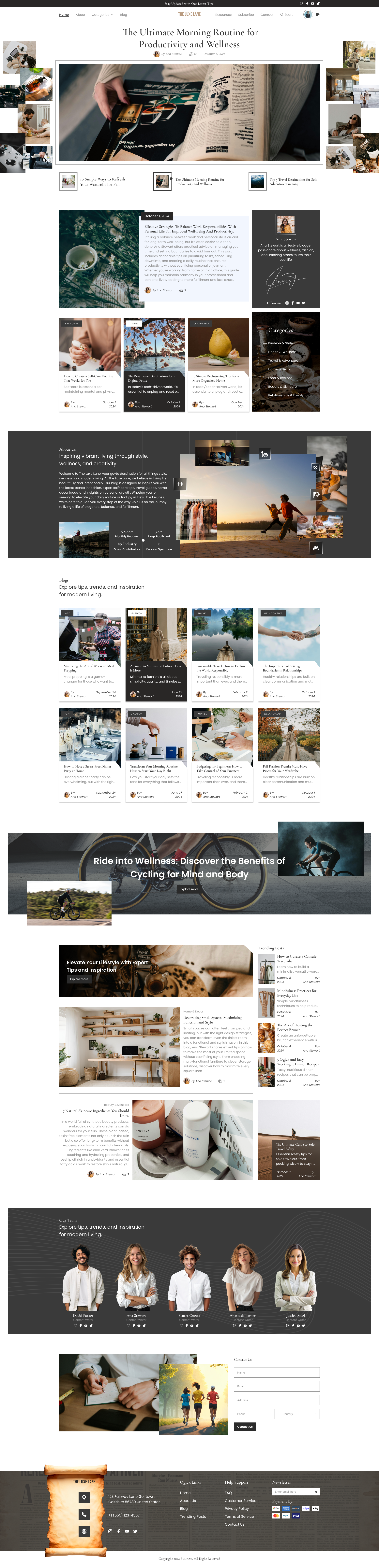 Lifestyle Blog Website Figma Template